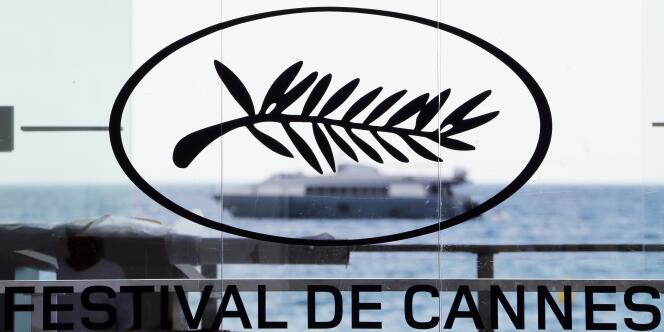 Le logo du Festival de Cannes lors de la 67e édition, le 13 mai 2014.