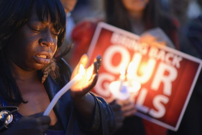Manifestation à Los Angeles, le 11 mai 32014, pour la libération des jeunes filles kidnappées par la secte islamiste Boko Haram.