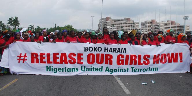 Manifestation le 26 mai à Abuja pour la libération des plus de 200 lycéennes enlevées à Chibok au Nigeria.