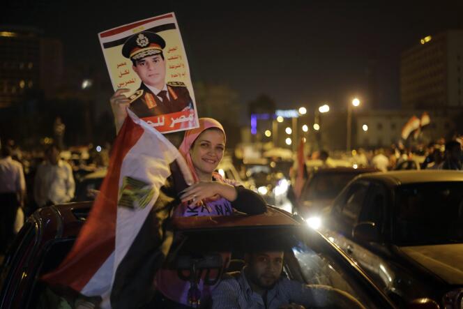 Dans les rues du Caire, mercredi soir 28 mai 2014, avant même l'annonce des résultats. de la présidentielle.
