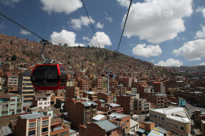 Le téléphérique de la ville de Lapaz (Bolivie)