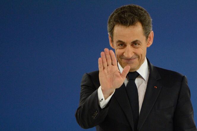 Nicolas Sarkozy au meeting de Villepinte, lors de la campagne présidentielle, le 11 mars 2012. 