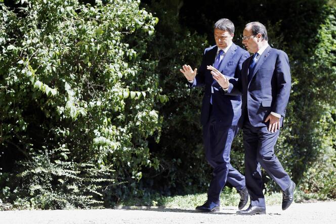 François Hollande et Matteo Renzi, le 21 juin à Paris.