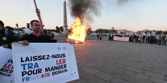 Des agriculteurs ont manifesté à Paris mardi 24 juin contre le projet de loi sur l'avenir de l'agriculture.