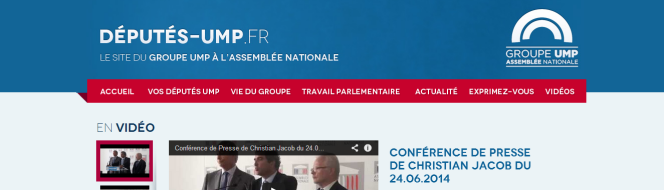 Capture du site des députés UMP