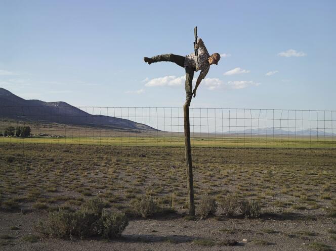 Tommy, essayant de chasser des coyotes, ranch de Big Springs, Oasis, Nevada, 2012. 