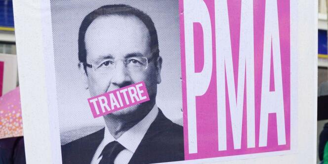 Après s'être prononcé pour la procréation médicalement assistée (PMA) pendant la campagne présidentielle, François Hollande a ensuite exprimé plusieurs fois son opposition à une telle législation après son élection.