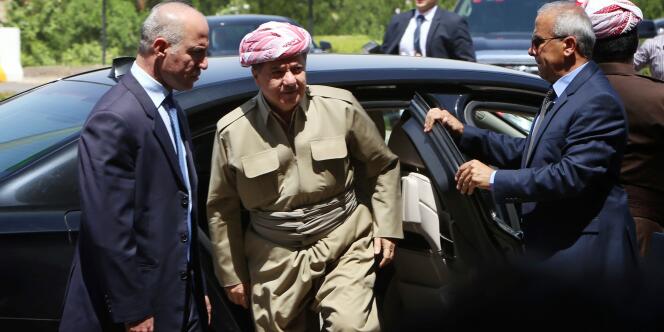 Massoud Barzani au Parlement de la région autonome du Kurdistan, à Erbil le 3 juillet.