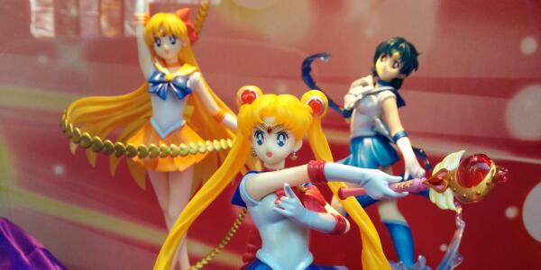 Figurines Sailor Moon à la Japan Expo 2014.