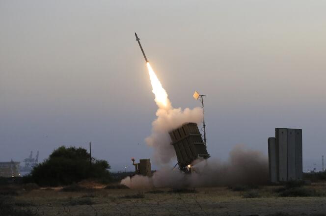 Le système anti-roquettes israélien en action, le 5 juillet.