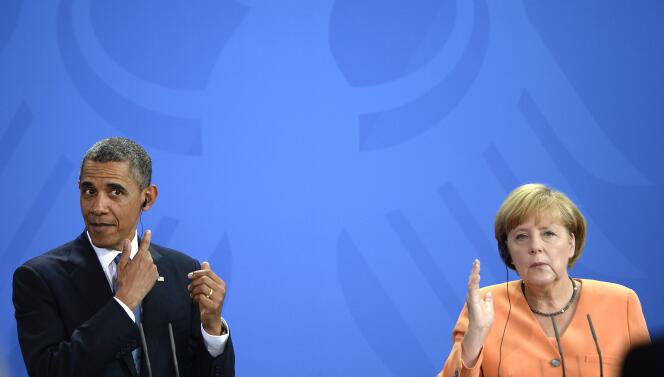 Barack Obama et Angela Merkel, en 2013 à Berlin.