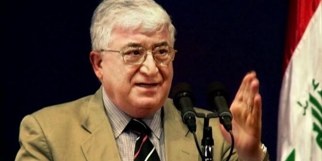 Fouad Massoum en 2004 à Bagdad, Irak.