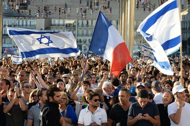 Manifestation pro-israélienne à Marseille, le 27 juillet.