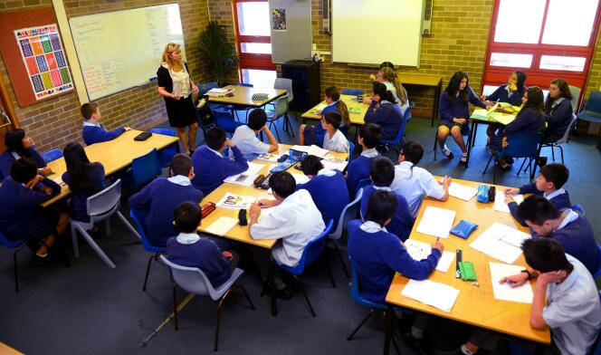 Une classe de la St Johns High School, à Sydney en 2012.