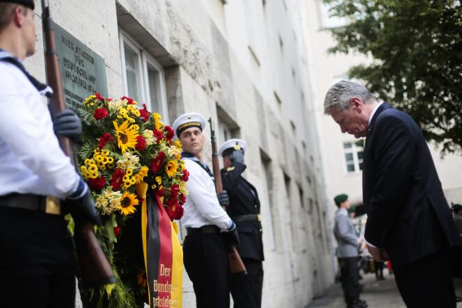Le président de la République allemande, Joachim Gauck, lors des commémorations de la fin de la seconde guerre mondiale à Berlin, le 20 juillet 2014.