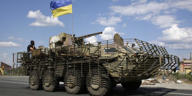 Un char de l'armée ukrainienne dans la région de Donetsk, le 5 août.