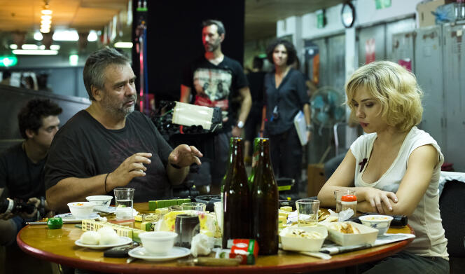 Luc Besson et Scarlett Johansson sur le tournage de 