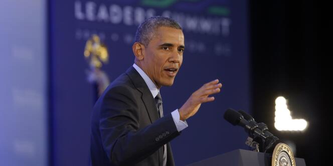 Barack Obama lors du sommet Etats-Unis-Afrique à Washington, du 5 au 7 août 2014.