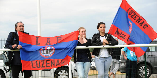 Des supporteurs de Luzenac, en juillet 2014.
