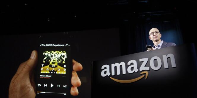 Jeff Bezos, le patron d'Amazon, lors d'une conférence de presse à Seattle, le 18 juin 2014.