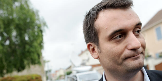 Florian Philippot, le vice-président du Front national, le 26 mai 2013 à Nanterre.