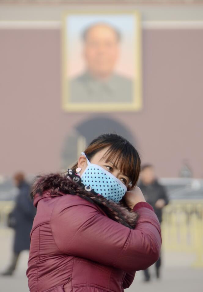 Place Tiananmen, à Pékin, en janvier 2013. 