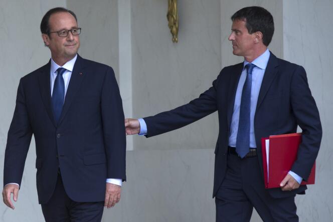 François Hollande et Manuel Valls, le 27 août à Paris.