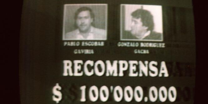 Avis de recherche de Pablo Escobar, en septembre 1989.
