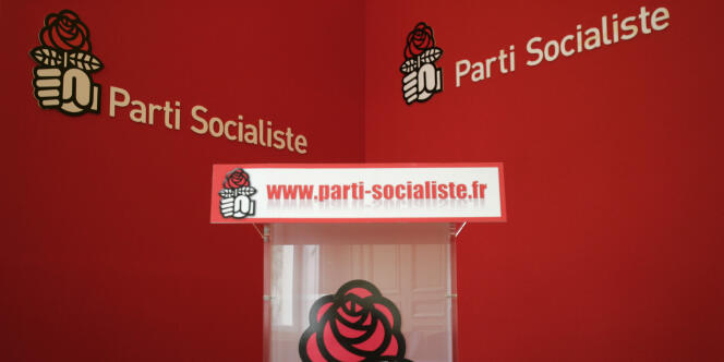 Au siège du Parti socialiste, à Paris. 