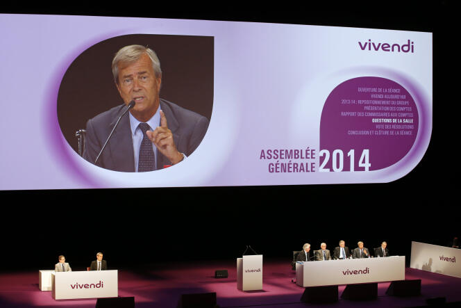 Intervention de Vincent Bolloré lors de l’assemblée générale des actionnaires de Vivendi, le 24 juin 2014.