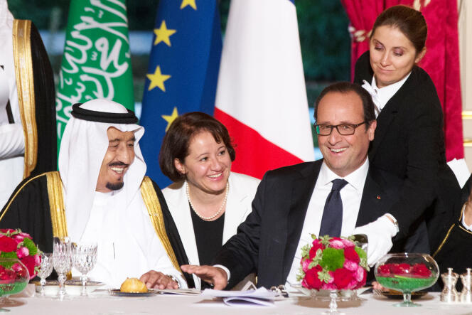 François Hollande et le prince Salman à Paris, le 1er septembre  2014.