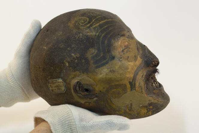 Cette tête Maorie momifiée a été restituée à la Nouvelle-Zélande en 2011.
