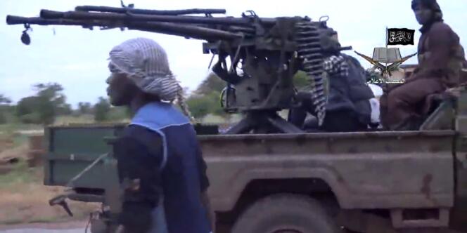 Capture d'écran d'une vidéo datée du 24 août montrant des membres du groupe islamiste Boko Haram.