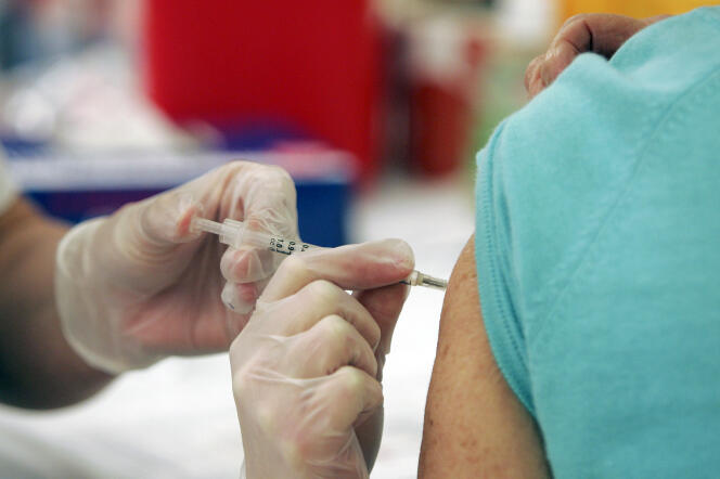 Vaccination d'une patiente contre la grippe à Columbia, aux Etats-Unis, en 2009.