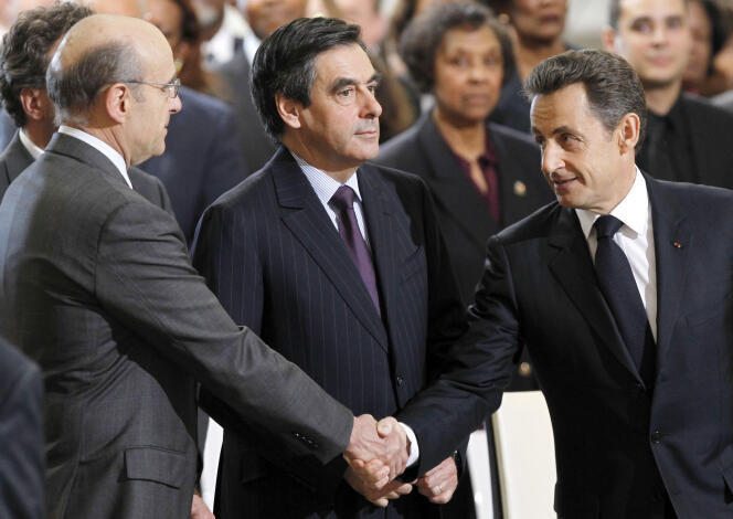Alain Juppé, François Fillon et Nicolas Sarkozy en 2011.