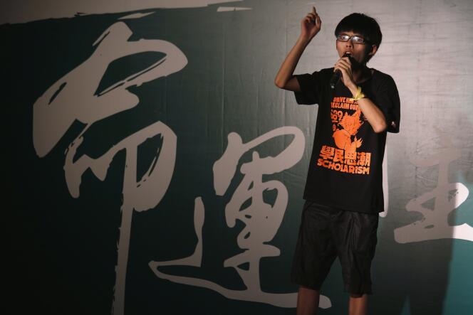 Joshua Wong, 17 ans, est la figure de proue du mouvement étudiant de Hongkong.