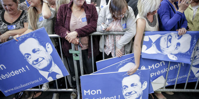 Premier meeting de Nicolas Sarkozy en campagne pour la présidence de l'UMP à Lambersart (Nord), le 26 septembre.