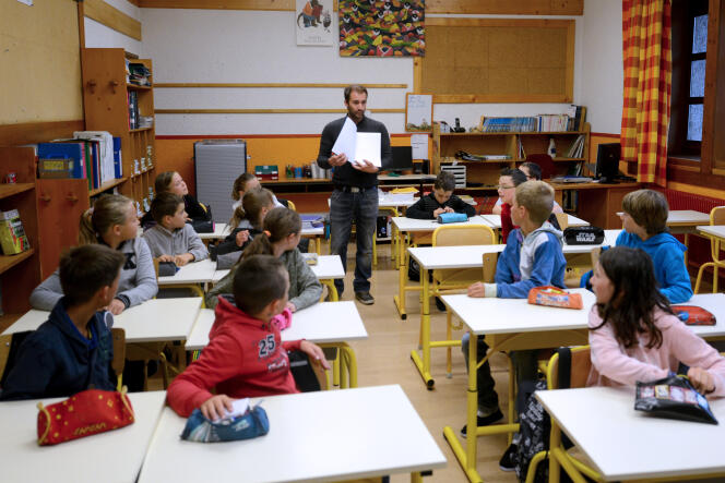 A l'école élémentaire Les Eterlous, à Pray-sur-Arly (Haute-Savoie).