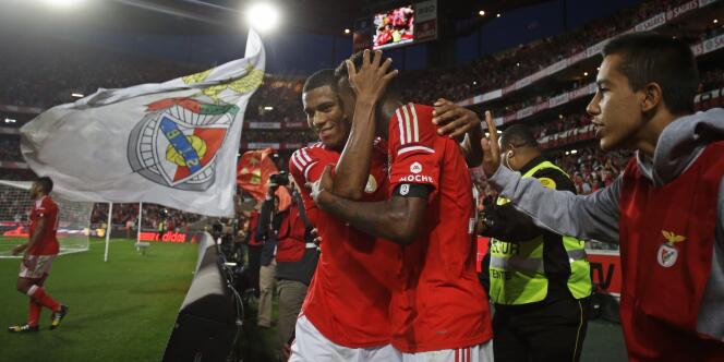 Les Brésiliens du Benfica, Derley Marinho et Anderson Talisca, au stade de la Luz le 5 octobre.