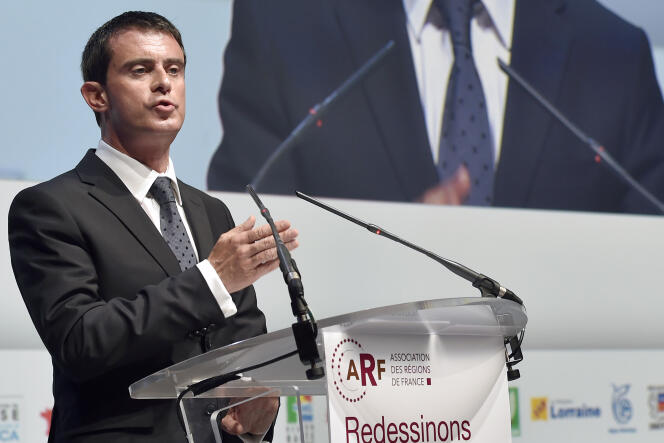 Manuel Valls, le 10 octobre au congrès de l'Association des régions de France