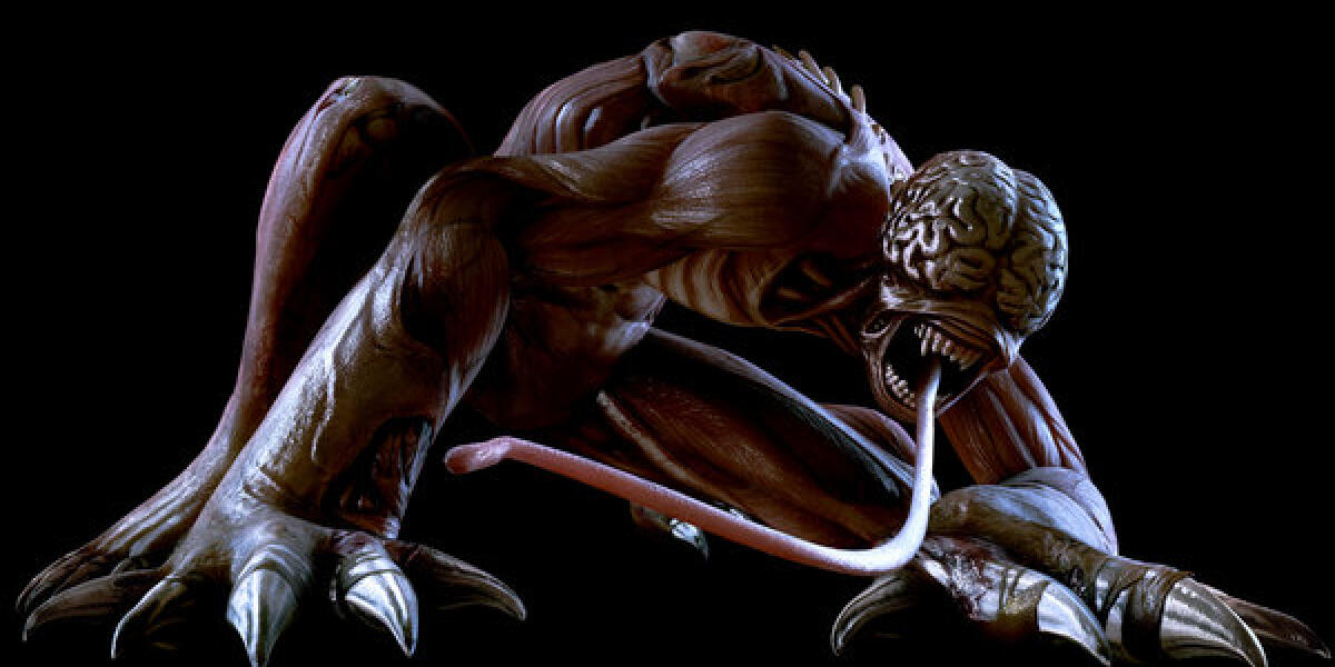 Le Licker, une des créatures emblématiques de la saga « Resident Evil ».