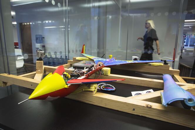 Ce projet de fusée imprimée en 3D a été réalisé grâce à une levée de fonds via un site de crowdfunding. A Londres, le 10 octobre.