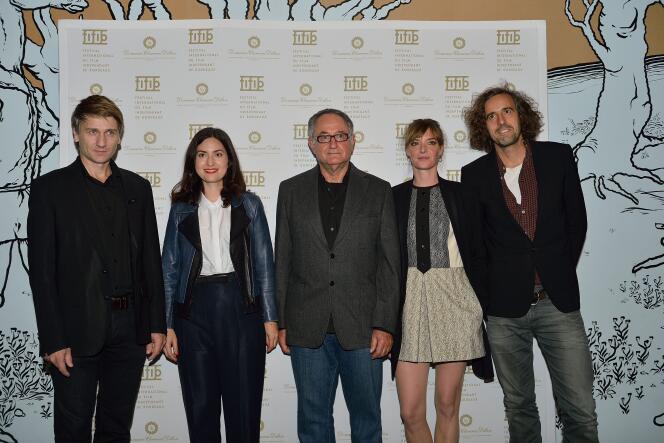 Le jury du troisième FiFiB, Festival du cinéma indépendant de Bordeaux : Stanislas Mehrar, Rebecca Zlotowski, Peter Suschitzky, Kate Moran et Guillaume Brac.