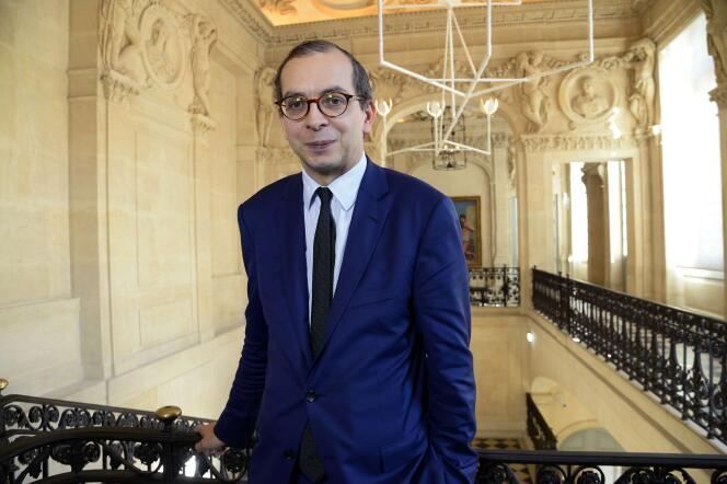 Le nouveau directeur du Musée Picasso, Laurent Le Bon, à l'hôtel Salé à Paris, le 18 octobre 2014.