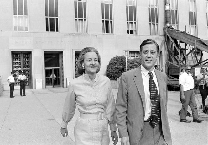 Avec Katharine Graham, en 1971 devant le tribunal de Washington.