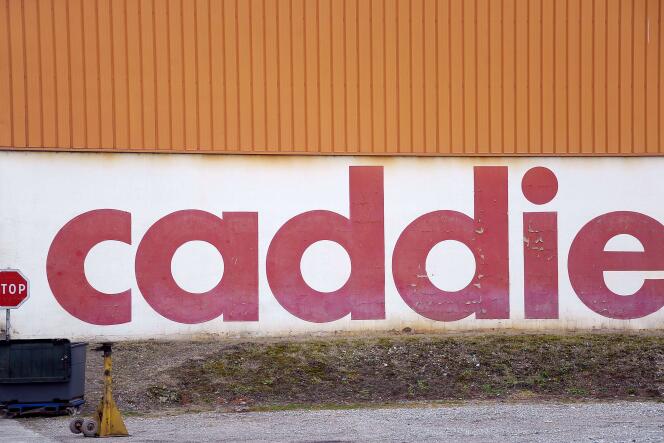 Le logo de l'usine Caddie à Drusenheim en Alsace.