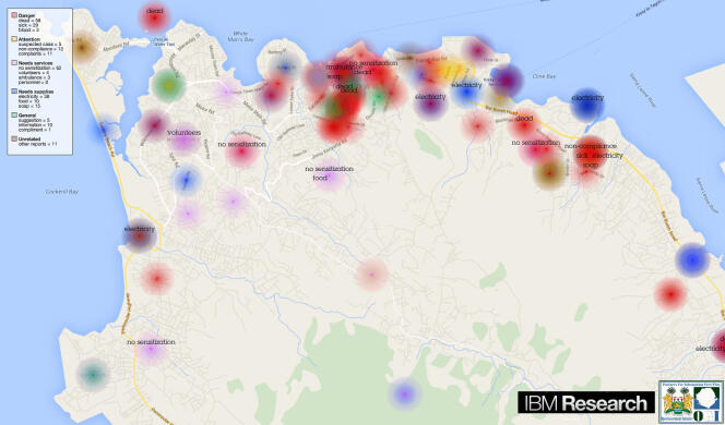 Ebola Tracker, une application d'IBM, permet de suivre les cas suspects d'Ebola en direct.