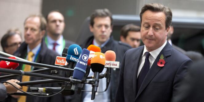 Le premier ministre britannique, David Cameron, le 23 octobre à Bruxelles.