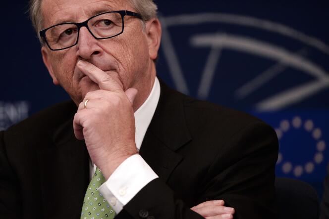 Jean-Claude Juncker, président de la Commission européenne, le 22 octobre, au Parlement de Strasbourg.