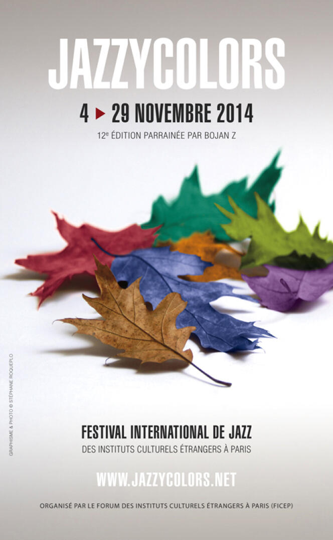 Affiche de la 12e édition du festival Jazzycolors. Graphisme: Stéphane Roqueplo.